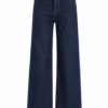 Dark Indigo Wide-Leg Flare High-Rise Jeans