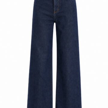 Dark Indigo Wide-Leg Flare High-Rise Jeans