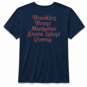 Navy Relaxed Fit Crewneck T-Shirt with Back Graphic