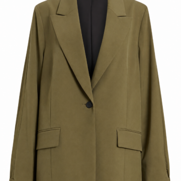Olive Green Oversized Longline Blazer