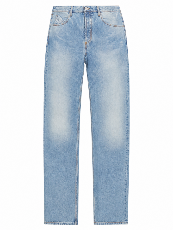 Light Blue High-Rise Straight Leg Jeans
