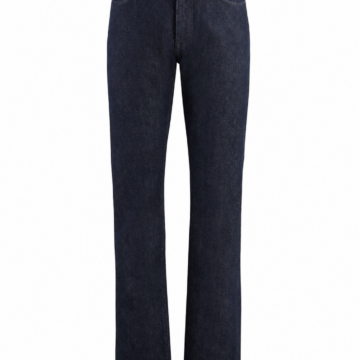 Dark Indigo Straight-Leg High-Rise Jeans