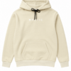 Cream Pullover Hoodie with Contrast Drawstrings