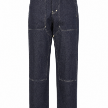 Dark Indigo Relaxed Straight-Leg Paneled Jeans